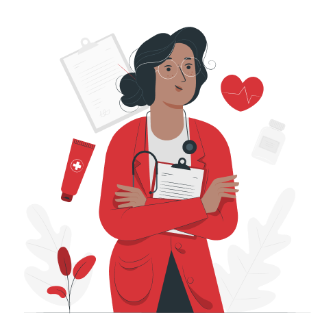 Ilustração de médica